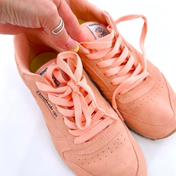 Reebok Classic Leather Pastels Desert Stone/Classic White Unisex size 4.5 W 6.5 - Picture 12 of 12